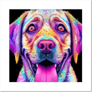 Adorable Labrador Retriever Psychedelic Trippy Art Piece Posters and Art